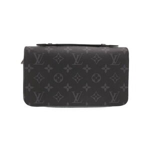 Louis Vuitton Monogram Eclipse Black Zippy Zip Around Long Wallet